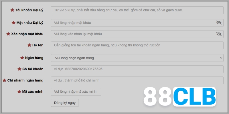 Đại Lý HZ88 - Cơ Hội Kiếm Tiền Cực Khủng Cùng Nhà Cái Biểu mẫu đại lý HZ88
